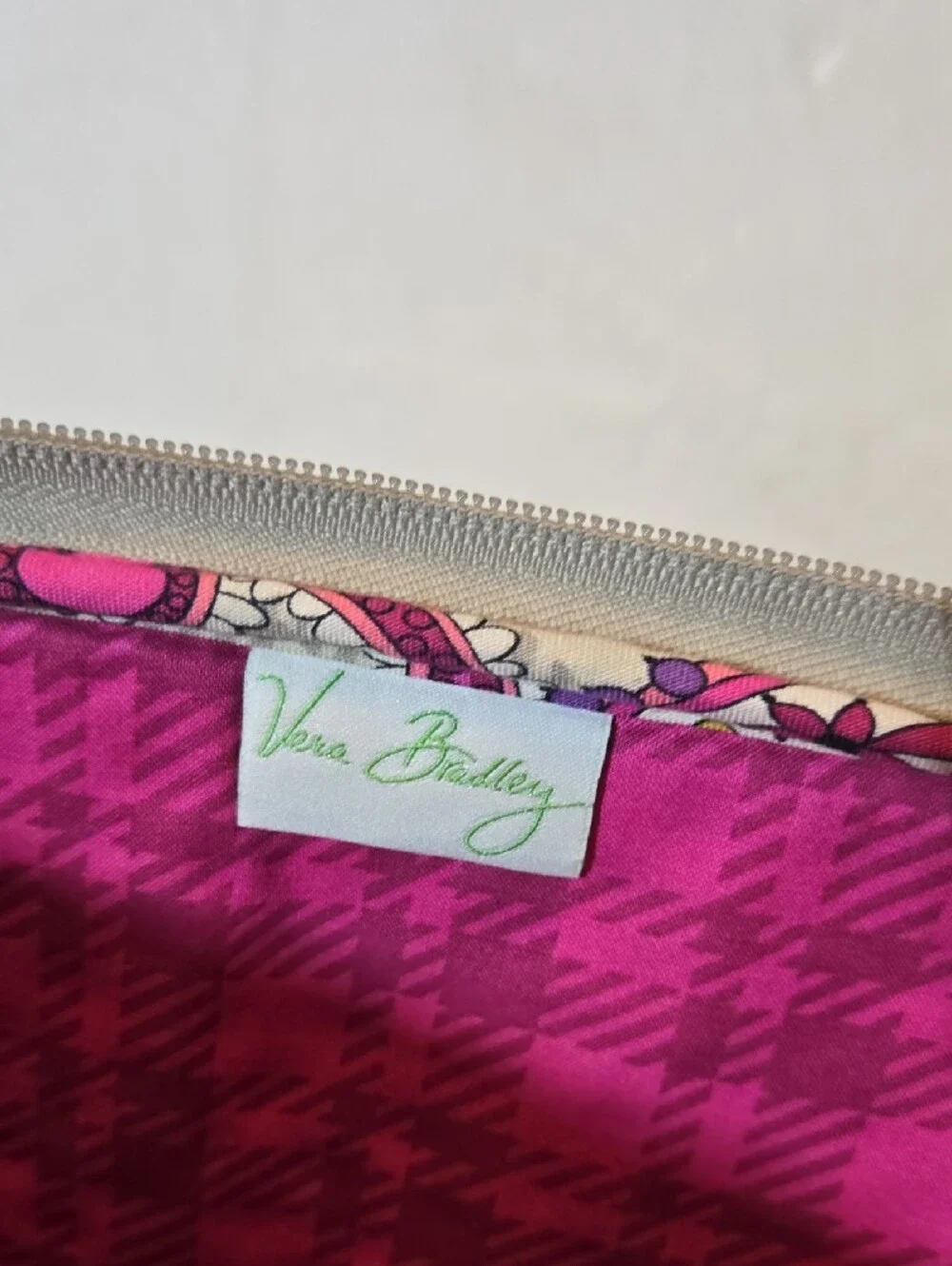 Vera Bradley Pink Paisley Over Plaid Quilted Laptop Case